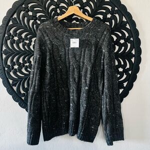 American Eagle Cable Knit Crew Neck Sweater